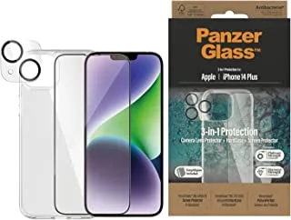 PanzerGlass Apple iPhone 14 Plus (6.7' 2022) ULTIMATE PROTECTION 3-in-1 Bundle - ClearCase + Screen Protector Camera Lens | Full 360 Drop & Scratch Protection, Easy Install Clear