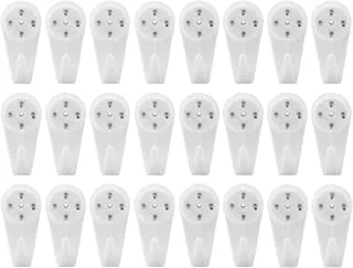 SHOWAY Non Trace Wall Hooks, Dedoot 48 Pack Non Trace Picture Hook Non-Trace Nail Plastic Invisible Traceless Hardwall Hanging Hook for Picture Photo Frame Hangers, White