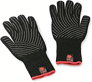 WEBER - Premium Barbecue gloves, L & XL size, 100% Aramid, Flexible, heat resistant material for easy handling of barbecue tools and the BBQ lid