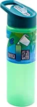 زجاجة ماء سماش 700 مللي زجاجة مياه متغيرة اللون خالية من مادة BPA إبريق ماء بلاستيكي مقاوم للتسرب للشرب باللون الأخضر