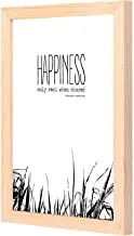 LOWHa Happiness only real when shared Wall art with Pan Wood framed Ready to hang for home, bed room, office living room Home decor hand made wooden color 23 x 33cm By LOWHa