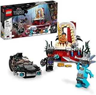 LEGO 76213 Marvel King Namor’s Throne Room, Black Panther Wakanda Forever Set with Submarine Toy for Kids, Boys & Girls Aged 7 Years Old, Underwater Super Heroes Adventure Gift Idea