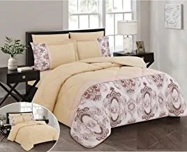 HOURS Medium Filling Floral Comforter 6 Piece Set King Size Arlella-05 Multicolor
