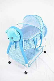 Amla Baby C003B Baby Crib Bed with Wheels, Blue