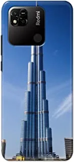 جراب خلفي بطباعة باللون الأزرق غير اللامع من Khaalis Dubai لهاتف Xiaomi Redmi 9c - K208105