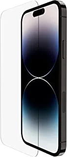 واقي شاشة Belkin TemperedGlass iPhone 14 Pro ، مضاد للميكروبات ، تطبيق سهل خالٍ من الفقاعات مع صينية دليل التثبيت المضمنة ، اختبار صلابة 9H