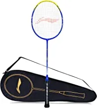 Li-Ning G-Force 3600 Superlite Carbon Fibre Strung Badminton Racket (Blue, Yellow, G4-4 1/2 inches)