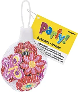 Unique Party 74008 - Girls Erasers Party Bag Fillers, Pack of 8