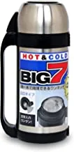 BIG-7 Stainless Steel Vacuum Flask, 1 Liter Capacity, Black