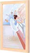 LOWHA hand painted ballet Wall Art with Pan Wood framed Ready to hang for home, bed room, office living room Home decor hand made wooden color 23 x 33cm By LOWHA