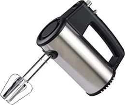 Geepas 300W Hand Mixer | Professional Food & Cake Mixer for Baking | 5 Speed with Turbo Function, Includes Chrome Extra Long Beaters and Dough Hooks | Dishwasher Safe Accessories – 2 Years Warranty