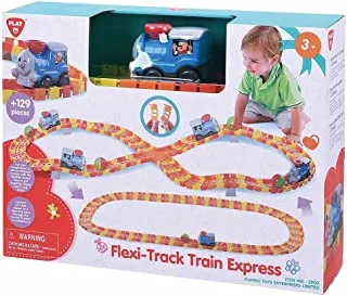 Playgo Flexi-Track Train Express 129-Pieces, 103.2 cm x 52 cm x 1.7 cm Size