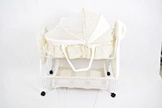Amla Baby C003C Newborn Baby Crib Bed with Wheels, Beige