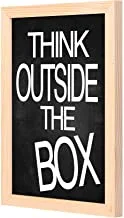 LOWHA Think outside the box Wall Art with Pan Wood framed Ready to hang for home, bed room, office living room Home decor hand made wooden color 23 x 33cm By LOWHA