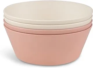 Citron- Unbreakable Bowls Set of 4 | 100% Organic | Reusable, Biodegradable, Environment friendly, & Unbreakable- Pink/Cream