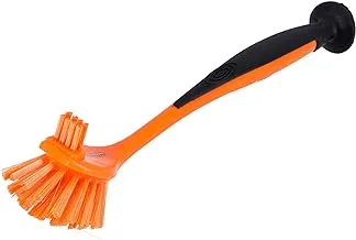Royalford Dish Brush - Portable Long Soft Handle Flexible Ergonomic Design with Hanging Hole | Kitchen Brush | Best Scratch-Free Cleaning Tool for Pots, Dishes Pans & More