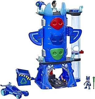 PJ Masks Deluxe Battle HQ Preschool Toy, Headquarters Playset with 2 Action Figures, Cat-Car Vehicle, and More for Kids Ages 3 and Up