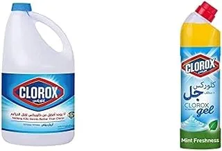 Clorox Bleach and Gel Bundle - (Clorox Liquid Bleach Original, 3.78Litre + Clorox Multi-Purpose Bleach Gel Disinfectant Cleaner Mint Freshness Scent, 750Ml)