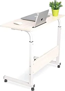 SHOWAY Adjustable Mobile Bed Table Desks, Portable Laptop Computer Stand Desks, Mobile Laptop Desk Computer Table, for Bed Bedside Sofa Bedroom Study Office (Random Color, 60x40cm)