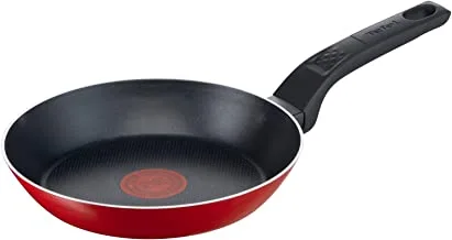 TEFAL Frypan 20 cm | Easy Clean | Aluminium | Non stick coating | Thermo signal heat indicator | Diffusion base | Healthy safe cookware | Made in France | Red | 2 Years Warranty | B5720253