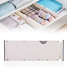 IBAMA Adjustable Drawer Dividers Organizer Separators Plastic Dresser Organizer for Bedroom, Bathroom, Closet, Baby Drawer, Office Desk, Kitchen Storage (L)