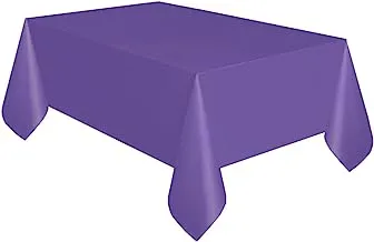 Unique Plastic Table Cover Neon Purple, 54 Inches x 108, 99163