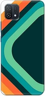 Khaalis Colorband Pattern Multicolor matte finish designer shell case back cover for Oppo A16k - K208062