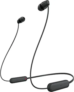 Sony WI-C100 Wireless in-Ear Bluetooth Headphones with Built-in Microphone, Black, Medium, WI-C100/B