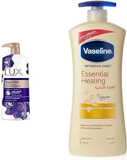 Lux Body Wash Mgical Beauty, 700Ml & Vaseline Body Lotion Essential Healing, 725Ml