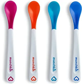 Munchkin White Hot System Infant Safety Spoons 4-Pieces, Multicolor