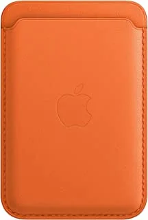 محفظة جلد ابل ايفون مع ماج سيف - برتقالي