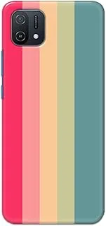 Khaalis Colorband Pattern Multicolor matte finish designer shell case back cover for Oppo A16k - K208051