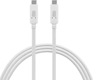 Masterplug USB Type C to C 1 Meter USB C TO USB C Charge And Sync Cable 5A 100W 10GBPS, White, samsung, galaxy, lenove, LG, Huawei,