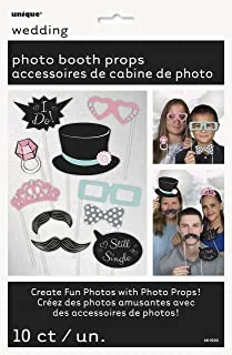 Hen Party Superstore 61930 Wedding Photo Booth Props | Fantastic and Trendy Material | 10ct, Assorted, 11.5