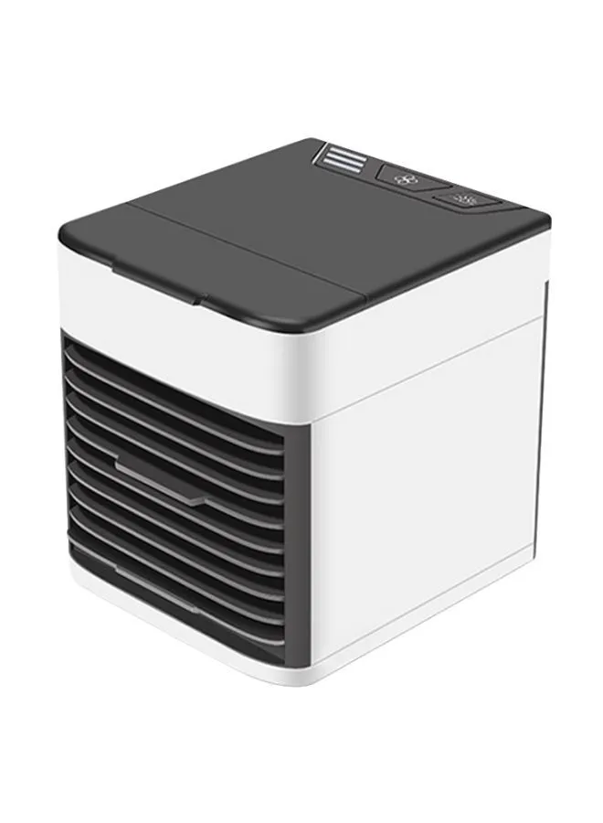 Generic Portable Air Cooler Fan With LED Light White/Black