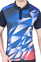 Head HCD-309 Polyester Tennis T-Shirt, X-Small (Navy-Royal Blue-Red)