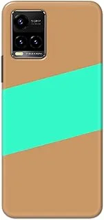 Khaalis Colorband Pattern Brown matte finish designer shell case back cover for Vivo Y33s - K208078