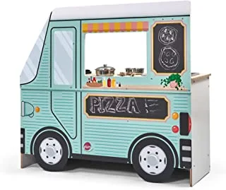 2-in-1 Wooden Street Food Truck and Kitchen