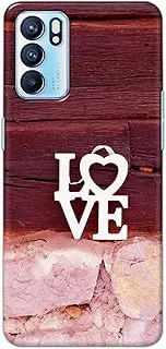 Khaalis Love themed Multicolor matte finish designer shell case back cover for Oppo RENO 6 - K208139