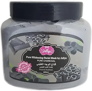 Jellys Pure Charcoal Whitening Facial Mask, 600 ml