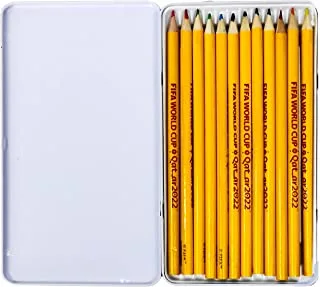 فيفا 2022 - أقلام تلوين كانتري برازيل مكونة من 12 قطعة في علبة من القصدير ، متعدد الألوان
