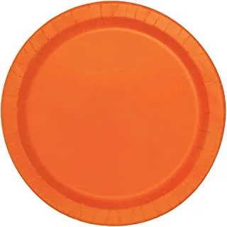 Generique - Pumpkin round plate orange 7