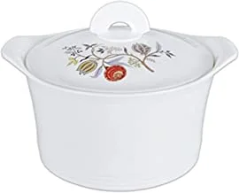 Asian Falcon Food Containers Casserole, 3500 ml Capacity, White