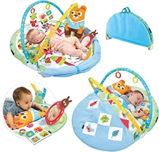 Yookidoo Baby Gymotion Play 'N’ Nap Activity Gym. 3-in-1 Infant Activity Play Mat for Newborns. 0-12 Month