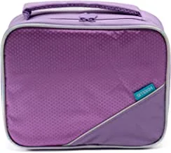Smash Lunch Bag 5-Piece Insulated Lunch Box Set - Lunch Bag for Kids with Snack Tube, Drink Bottle, Sandwich Box, Ice Gel Purple/Teal
