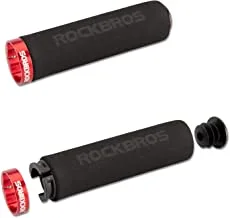 Rockbros BT1001BKRD Sweat-Absorbent Sponge Bike Grips, Black/Red