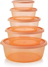 Nakoda Sapphire Storage Container Set 5-Pieces, Orange