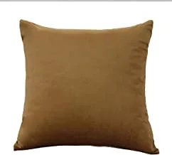 In House Gold Velvet Decorative Solid Filled Cushion Set Of 6 Pieces, 45 * 45 centimeter
