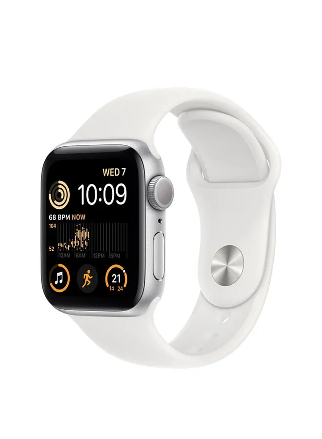 Apple Watch SE GPS 44mm Aluminium Case With Sport Band - Silver (2022)