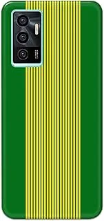 Khaalis Colorband Pattern Green matte finish designer shell case back cover for Vivo V23e - K208070